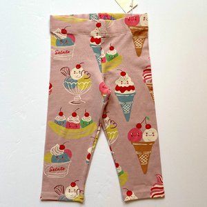 NWT Mini Boden RARE Ice Cream Cropped Leggings 5/6Y